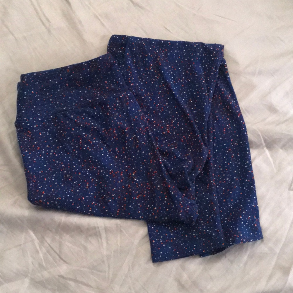 Lularoe red white and blue galaxy leggings